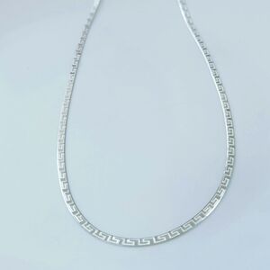 flat chain with designs for women size 50cm/20inch 925 Italian stamped real silv